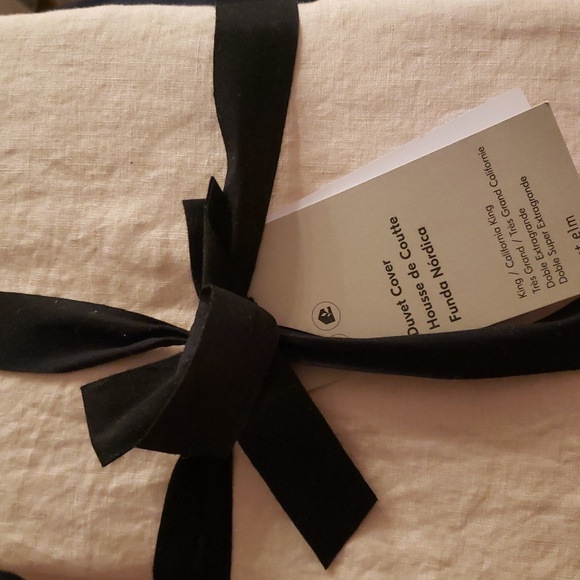 ❤️BUY 2 GET 1 FREE West Elm European Flax Linen Duvet Cover, King,Shell Pink - Picture 4 of 9